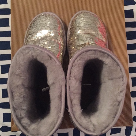 Silver Sequin UGG Boots - Picture 6 of 6